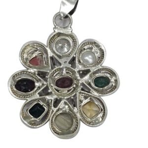 Navaratna Silver Pendant
