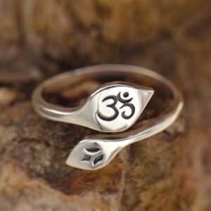 Bronze Om Adjustable Ring