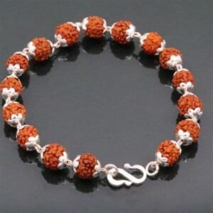 Rudraksha Bracelet with Silver Caps